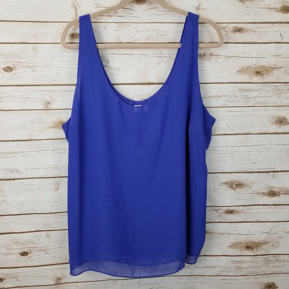 Old Navy Tops - ⬇️⬇️$25 Old Navy PLUS XXL Blue Double Layer Tank